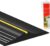 12Ft Universal Garage Door Bottom Threshold Seal Strip with 10oz Building Sealant, Weatherproof Rubber DIY Weather Stripping Replacement – Black