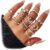 17IF Gold Boho Sparkle Knuckle Rings Set For Women Girl, Vintage Fashion Aesthetic Trendy Joint Snake Ring Pack, Retro Pink Rhinestone Assorted…