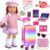 18-inch-Doll-Clothes and Accessories – Doll-Travel-Suitcase Luggage, Doll-Clothes and Shoes, Bag, Sunglasses, Camera, Passport, Notebook, Phone,…