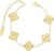 18K Gold Plated Bracelet | Lucky Flower Accessory with Adjustable Chain | Fashion Jewelry Gifts for Women Teen Girls