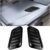 2PCS Universal Hood Air Vents for Car Hood Scoop, Bonnet Vent Hood Air Intake Trim Cover (Black)