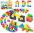 54 PCS Magnetic Blocks, Magnetic Building Blocks for Toddlers 3+, Montessori Toys, Magnetic Cubes, Preschool STEM Educational Sensory Magnet Toys…