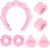 7Pcs Puffy Spa Headband and Wristband Set Skincare Headband for Washing Face Scrunchies Powder Puffs Sponge Spa Makeup Headband Puffy Headband…