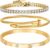 A D. ALLEN & DANMI. 18 K Gold Plated Love Bangle Bracelet Set Flexible Wide Wristband Bangle Bangle Set for Love