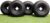 Antego Tire & Wheel 8″ Matte Black Steel Golf Cart Wheels and 18X8.50-8 Turf 4 Ply Tires – Set of 4