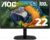 AOC 22B2HM2 22″ Full HD (1920 x 1080) 100Hz LED Monitor, Adaptive Sync, VGA x1, HDMI x1, Flicker-Free, Low Blue Light, HDR Ready, VESA, Tilt…