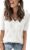 Arach&Cloz Womens Lightweight Soft Summer Tops 2024 Sweaters Versatile Dressy Blouse Short Sleeve Knit Fashion Spring Trendy