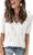 Arach&Cloz Womens Sweaters Soft Fall 2024 Fashion Versatile Dressy Blouse Short Sleeve Knit Lightweight Tops Summer Trendy