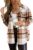 AUTOMET Womens Fall Outfits Fashion Clothes Shackets Flannel Plaid Button Down Long Sleeve Shirts Jackets 2024