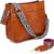 AUYOCO Vegan Leather Crossbody Bags for Women, Crossbody Purse with Guitar Strap Zipped Pockets Handbag Shoulder Bag