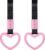 BBTO 2 Pieces Heart shaped Car Handle Straps Drift Charm Rear Bumper Warning Ring Decor Subway Bus Broken Heart Handle for Car Interior(Light Pink)