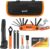 Bicycle Repair Bag With Tire Pump, Portable Tool Kit for Camping Travel – Patches, Inflator, Maintenance Essentials All in One Safety Kit