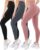 Blisset 3 Pack High Waisted Leggings for Women-Soft Athletic Tummy Control Pants for Running Yoga Workout Reg & Plus Size