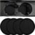 Car Cup Coaster, 4PCS Universal Auto Non-Slip Cup Holder Embedded in Ornaments Silicone Coaster, Car Interior Accessories Mat, Black