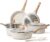 CAROTE Pots and Pans Set Nonstick, White Granite Induction Kitchen Cookware Set, 10 Pcs Non Stick Cooking Set w/Frying Pans & Saucepans(PFOS, PFOA…