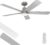 Ceiling Fans with Lights 52-Inch, Remote Control Reversible DC Motors, 3CCT Dimmable Timer Noiseless, Nickel Ceiling Fan for Bedroom Living Room,…