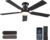 Ceiling Fans with Lights- 52″ Low Profile Indoor Ceiling Fan with Light and Remote/APP Control, Flush Mount, LED Dimmable DC Reversible Modern…