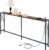 Console Table with 2 AC Oulets & 2 USB Ports, Narrow Sofa Table, Entryway Table, Industrial Sofa Table for Hallway, Living Room, Bedroom, Long…