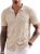 COOFANDY Men’s Knit Shirts Short Sleeve Button Down Polo Shirt Fashion Casual Summer Beach Shirts