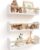 Decorative Nursery Bookshelves for Kids – Set of 3 Easy to Install Floating Shelves for Wall Mount – Beautiful Hanging Organizer Furniture for Your…