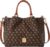 Dooney & Bourke Women’s Gretta Brenna Satchel in Coated Cotton, Large Handbag with Adjustable & Detachable Shoulder Strap