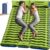 Double Sleeping Pad – Self Inflating 4″ Extra-Thick for 2 Person with Pillow Built-in Foot Pump Inflatable Sleeping Mat for Backpacking, Hiking,…