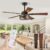 Farmhouse Ceiling Fans with Light, 48 Inch Bedroom Ceiling Fan with Lights, 6-Speed Adjustable, Quiet and Reversible DC Motor, 5 Dual Finish…