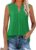 Gaharu Sleeveless Chiffon Tank Tops for Women Dressy V Neck Blouses Work Pleated Shirt