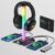 Gaming Headphone Stand PC Accessories – RGB Headset Stand with 2 USB Charger, Cool LED Headphone Holder PC Gaming Accessories Gift for Boys Men…