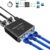 Gigabit Ethernet Splitter 1 to 4 High Speed(4 Devices Simultaneously Networking), Internet Splitter 1000Mbps 1 in 4 out, LAN Splitter with USB…