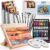 koseibal Acrylic Art Set with 18 Acrylic Paints, 8 Brushes, 4 Stretched Canvas, 1Wooden Easel, Etc, Premium Painting Supplies Kit for Students,…