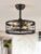 LEDIARY 16.5 inch Black Caged Ceiling Fan With Light, Fandelier Industrial Ceiling Fan With Remote, Farmhouse Fan Lights Ceiling Fixtures For…