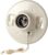 Leviton 29816-C One-Piece Glazed Porcelain Outlet Box Mount, Incandescent Lampholder, Pull Chain, White