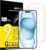 NEW’C 3 Pack Designed for iPhone 15, iPhone 15 Pro (6.1 inches) Screen Protector Tempered Glass,Case Friendly Ultra Resistant