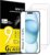 NEW’C 3 Pack Designed for iPhone 16, iPhone 15, iPhone 15 Pro (6.1 inches) Screen Protector Tempered Glass,Case Friendly Ultra Resistant