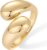 PAVOI 14K Gold Plated Chunky Open Twist Stackable Rings for Women | Bold Crossover Statement Ring Band