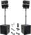 PRORECK Club 6000 15-inch 6000W P.M.P.O Stereo PA Speaker System Combo Set 4 Line Array Speakers, 2 15-inch Subwoofers with Bluetooth/USB Read/SD…