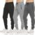 PURE CHAMP Mens 3 Pack Fleece Active Athletic Workout Jogger Sweatpants for Men with Zipper Pocket and Drawstring Size S-3XL