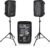 Pyle PA Speaker DJ Mixer Bundle – 300 W Portable Wireless Bluetooth Sound System w/ USB SD XLR 1/4″ RCA Inputs – Dual Speaker, Mixer, Microphone,…