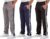 Real Essentials 3 Pack: Men’s Mesh Athletic Gym Workout Lounge Open Bottom Sweatpants with Pockets (Available in Big & Tall)