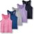 Real Essentials 5-Pack Women’s Racerback Tank Top Dry-Fit Athletic Performance Yoga Activewear (Available in Plus Size)