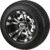 RM Cart 10″ Warlock Black/Machined on 205/50-10 LSI Elite Low Pro Tire (Set of 4), Golf Cart Tires and Wheels Combo, Fits Club Car & EZ-Go carts