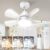 Socket Ceiling Fans with Lights and Remote – Socket Fan Light with Dimmable Led Light Bulb, 3 Colors 3000K-6500K, 2000 Lumens, Screw in Small…