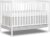 Synergy 5-In-1 Convertible Crib In White, made of New Zealand Pine wood, JPMA & Greenguard Gold Certified, features 3 mattress height settings