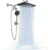 Veken High Pressure Rain Shower Head Combo with Extension Arm- Wide Showerhead with 6 Handheld Water Spray – Adjustable Dual Shower with Anti-Clog…