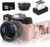 VETEK Digital Cameras for Photography, 4K 48MP Vlogging Camera 16X Digital Zoom Manual Focus Students Compact Camera with 52mm Wide-Angle Lens &…