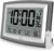 WallarGe Atomic Clock with Outdoor and Indoor Temperature – 12.5 Inch Self-Setting Digital Clock Large Display, Battery Operated Wall Clocks or…