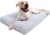 Washable Dog Bed Deluxe Plush Dog Crate Beds Fulffy Comfy Kennel Pad Anti-Slip Pet Sleeping Mat for Large, Jumbo, Medium, Small Dogs Breeds, 35″ x…