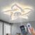 White Flower Modern CeilingFans with Lights, Low Profile Ceiling Fan with Remote for Bedroom, Flush Mount Ceiling Fan with LED Dimmable…