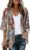 Women’s Floral Print Puff Sleeve Kimono Cardigan Loose Cover Up Casual Blouse Tops